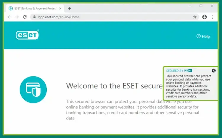 مرورگر محافظ بانک Eset مرورگر محافظ بانک Eset